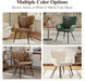 Beige Sherpa Upholstered Accent Chair Curved Backrest