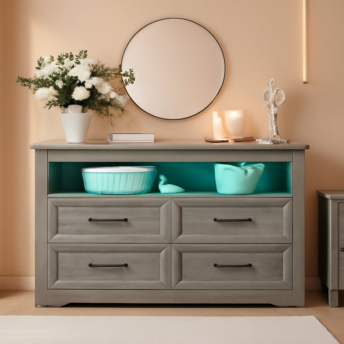 grey dresser with led lights ISABELLA GREY DRESSER WITH LED