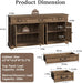 65" Large Sideboard Buffet Storage Cabinet with 3 Drawers and 4 Doors | Farmhouse Kitchen Sideboard Buffet Coffee Bar Wine Bar Cabinet with Storage for Living Room(Walnut)