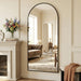 71"×32" Oversized Arched Full‑Length Mirror, Black Floor Mirror