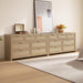 7 Drawer Rattan Dresser for Bedroom, 57" Wide Dresser