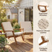 Adirondack Chairs Set of 2, PE Leather Outdoor Chairs with Cushions