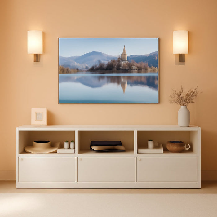 70In TV Stand for Tvs up to 85", Mid Century Modern Entertainment Center with Storage Drawer & Open Shelves, Heavy Duty Media Console for Living Room and Bedroom, White