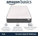 Memory Foam Mattress, Full Size Mattress, Hybrid, 10 Inch, Medium Feel, Motion Isolation Springs, White/Gray
