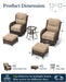 Luxury Outdoor Patio Furniture Set with 6-Inch Thick Cushions