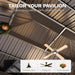 18X12Ft Aluminum Gazebo Hardtop Double Roof Canopy Outdoor Gazebo Galvanized Roof with Netting and Curtain Garden Tent for Patio, Backyard and Deck