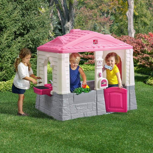 Neat and Tidy Pink Cottage Playhouse, for Toddlers