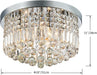 Saint Mossi K9 CrystalRaindropCeilingLight Mount ElevenIn