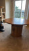 Dining Table, 47 Inch round Dinner Table for 4-6, Kitchen Tables with Storage and Wine Cabinet for Home Dining Room Living Room, Walnut