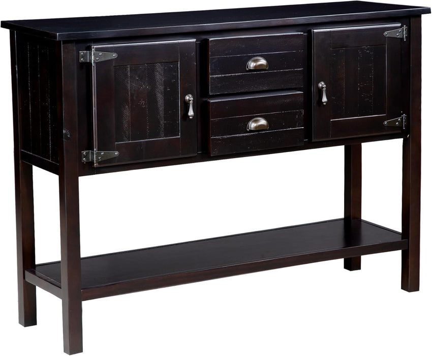 48" Solid Wood Sideboard Buffet Cabinet with Storage Drawers