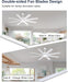 Professional 60 Inch White Ceiling Fan IntegratedControls