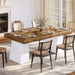 Two Tone 55Inch Solid WalnutFinish DoublePedestal Table
