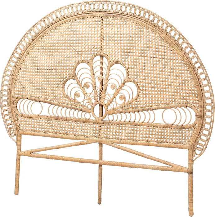 Marlette Natural Rattan Standalone Headboard, Queen