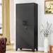 71" Tall Metal Pantry Storage Cabinet with Lock, File Cabinet Black