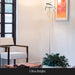 Halo Split Floor Lamp, Modern Bright LED Torchiere Floor Lamp for Offices - Dimmable, Tall Standing Lamp for Living Room or Bedroom - Adjustable Light W/Rotating Angles - Platinum Silver