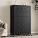 Tall 6-Drawer Dresser With Anti-Tipping Wood Storage