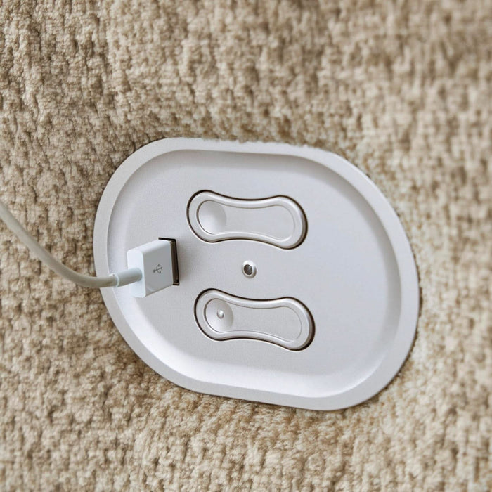 Tip-Off Classic Wall Hugger Power Reclining Sofa with Adjustable Headrest and USB Ports, Light Brown