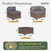 7 Piece Patio Furniture Set Wicker Rattan Patio Conversation Set