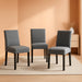Set of 4 Modern Fabric Upholstered Dining Chairs Elegant Design Dining Room Chairs (Gray Set of 4)