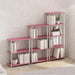 Pink White Five Tier PremiumDurableWoodenBookshelf HomeOffice