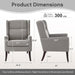 Grey Armchair HighBack CommercialGrade For Living Room