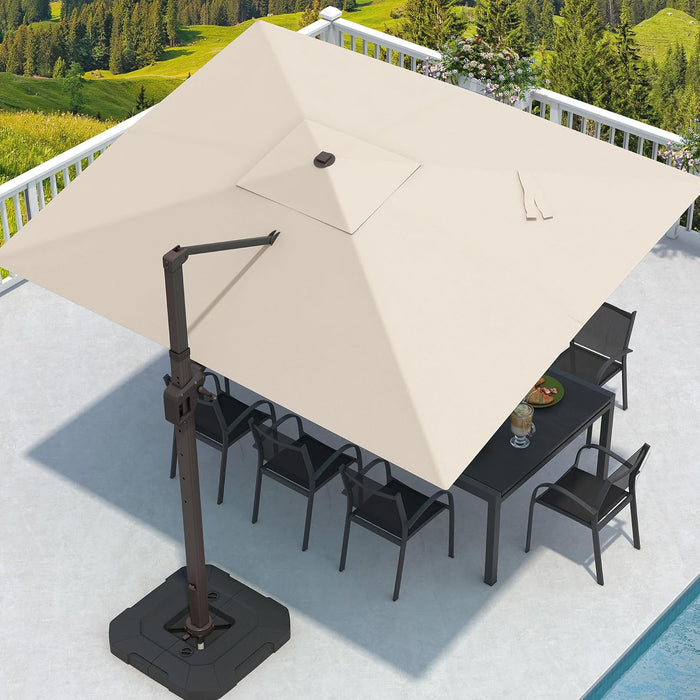 9' X 12' Cantilever Patio Umbrella Rectangular Outdoor Umbrellas