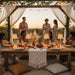 12 Inch Rattan Cordless Table Lamp, without Bow, Gold, 4 Pack