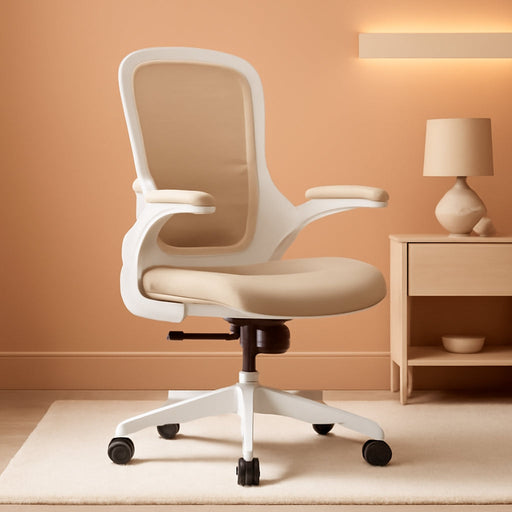 Office Chair Ergonomic Desk Chair, 330 LBS Home Mesh Office Desk Chairs with Wheels, Comfortable Gaming Chair, High Back Office Chair for Long Hours (Beige)