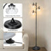 Black Floor Lamp Dimmable Illuminated Standing Light