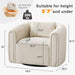 Swivel Accent Chair,Velvet Barrel Chair for Living Room,Comfy Modern Armchair,Completely Assembled(Beige)