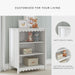 White 3-Tier Freestanding Bookcase With Adjustable Shelves