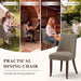 Upholstered Dining Chairs Set of 4, Mid Century Modern Kitchen Chairs with Back, Farmhouse Fabric Side Dining Room Chairs with Wood Legs for Dining Room Restaurant, Brown
