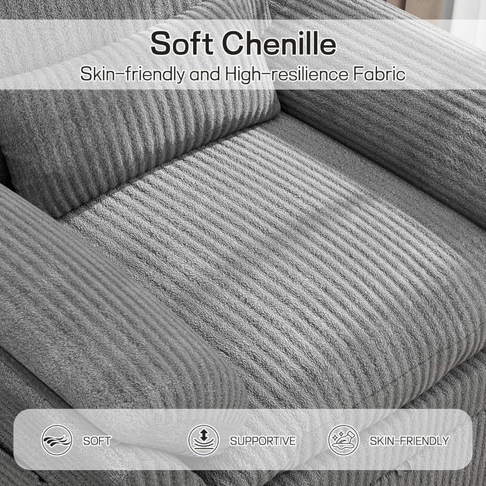 Grey 360deg Rotating Armchair ConcealedStorageSystemPro