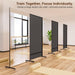 Full Length Stand Mirror on Wheels, Rect, 71X40 In