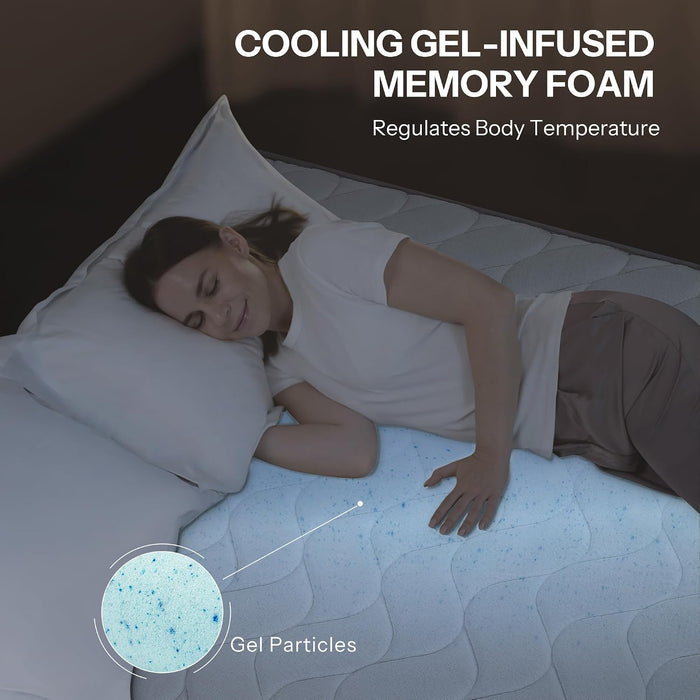 Serene 10 Inch King Hybrid Mattress, Premium Cooling Gel Memory Foam & Pocketed Coils for Spine Alignment & Pressure Relief, Medium Firm Feel, Fiberglass-Free, Certipur-Us Certified, Made in USA