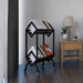 Bookshelf Book Rack Industrial Metal Bookcase 2 Tier Holder with Wheels Modern Stylish Design Magazines Files Album Recipe Book Storage Organizer for Sofa End Bed Beside