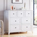 White Contemporary Seven Drawer Dresser For Bedroom