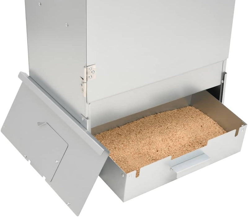 BBQ Oven Smoker with Wood Chips, Outdoor Grill, Smoking Oven for Kitchen Garden Patio, Barbeque, Food Prep Table, Galvanized Steel