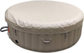 Inflatable Hot Tub Spa | Personal High Powered Jetted Bubble | with Fitted Cover and 3 Filters | 265 Gallon | 6 Person round | Brown | HTIR6GYBR