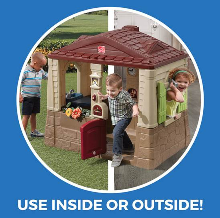 Plastic Playhouse Toy Toddlers Kids Neat Tidy Cottage Unisex Children Fun Play