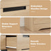 , Modern Closet Dresser Organizer with Embedded Handles Design, Wooden Chest of Drawers for Living Room, Nursery, Hallway - Natural