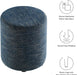 16" round Woven Heathered Fabric Upholstered Upholstered Ottoman