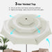 11Ft 3 Tiers Market Umbrella, Outdoor Table Umbrella for for Patio, Deck, Backyard (Light Beige)