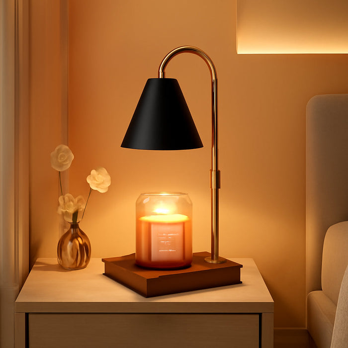 Candle Warmer Lamp with Timer, Electric Candle Lamp Warmer, Height Adjustable Scented Candles, Candle Warmer with 2 * 50W Bulbs for Home Decor