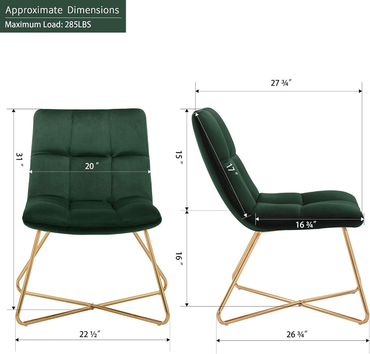 Velvet Accent Retro Leisure Lounge Chair