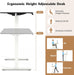 Electric Standing Desk, 48" X 24" Height Adjustable Sit Stand Computer Workstation with 2 Memory Heights, Headphone Hook, Anti-Collision Design, Home Office Computer Desk (Black+White)