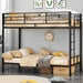 Black Twin Over Twin ReinforcedSteelFrame Bunk Bed