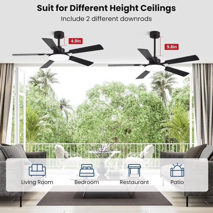 52 Inch Ceiling Fan With EnergyEfficient Illumination