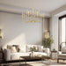 Gold Chandeliers for Dining Room Light Fixture，D40 Inch