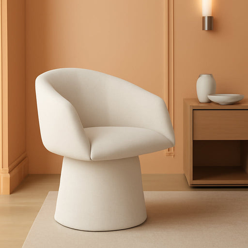 Swivel Dining Chairs Modern Accent Armchair Side Deskchair for Diningroom Vanity Bedroom Livingroom Reading Room,Linen,4 PCS